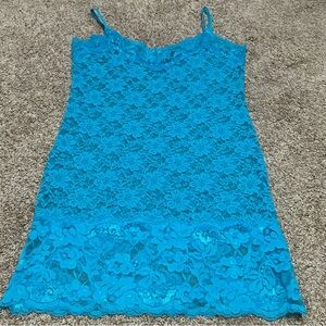 Bozzolo lace tank top light blue camisole